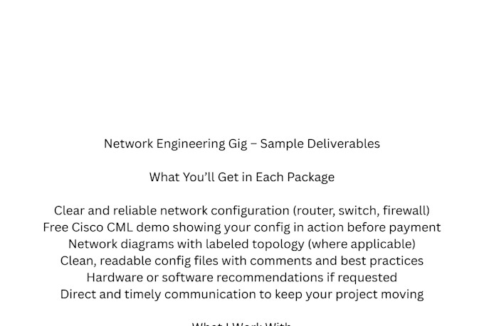 be your expert network engineer with free cisco lab demo included